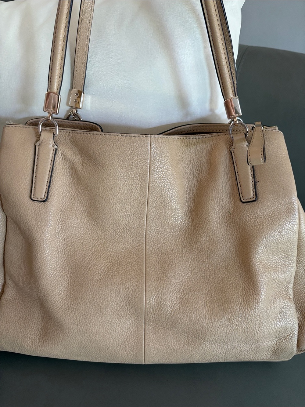 Coach Pebbled Leather Madison Carryall Shoulder Tote - Picture 10 of 14